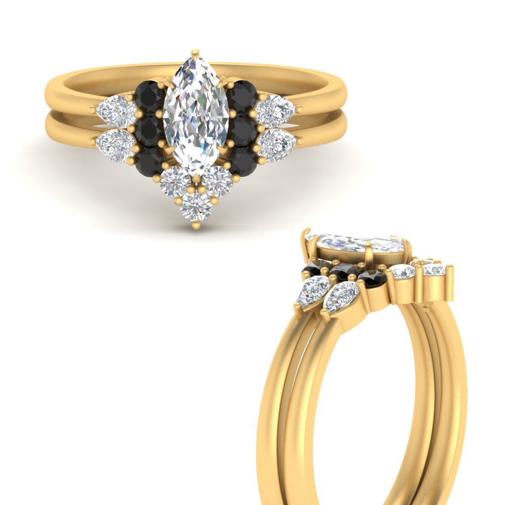 pear-accent-black-diamond-marquise-cut-wedding-ring-set-in-FD9289MQGBLACK-ANGLE3-NL-YG