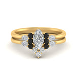 Load image into Gallery viewer, pear-accent-black-diamond-marquise-cut-wedding-ring-set-in-FD9289MQGBLACK-ANGLE3-NL-YG
