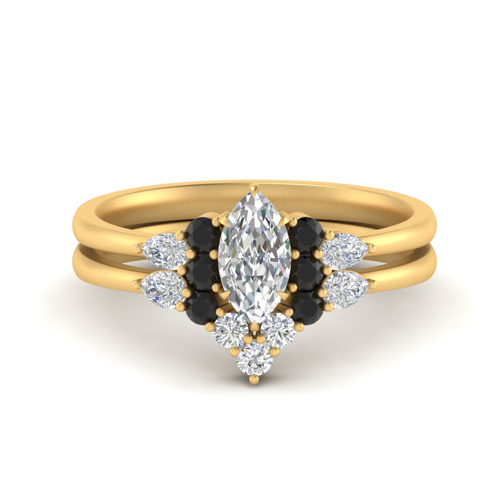pear-accent-black-diamond-marquise-cut-wedding-ring-set-in-FD9289MQGBLACK-ANGLE3-NL-YG
