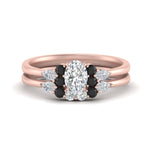 Load image into Gallery viewer, pear-accent-black-diamond-oval-shaped-wedding-ring-set-in-FD9289OVGBLACK-ANGLE3-NL-RG
