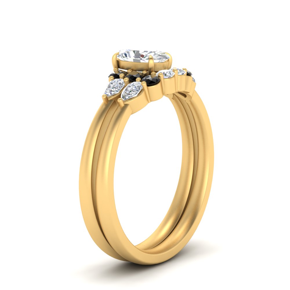 pear-accent-black-diamond-oval-shaped-wedding-ring-set-in-FD9289OVGBLACK-ANGLE3-NL-YG