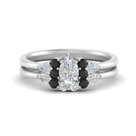 Load image into Gallery viewer, pear-accent-black-diamond-pear-shaped-wedding-ring-set-in-FD9289PEGBLACK-ANGLE3-NL-WG
