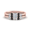 Load image into Gallery viewer, pear-accent-black-diamond-princess-cut-wedding-ring-set-in-FD9289PRGBLACK-ANGLE3-NL-RG