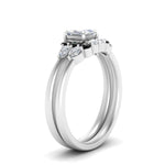 Load image into Gallery viewer, pear-accent-black-diamond-princess-cut-wedding-ring-set-in-FD9289PRGBLACK-ANGLE3-NL-WG
