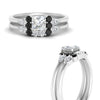 Load image into Gallery viewer, pear-accent-black-diamond-princess-cut-wedding-ring-set-in-FD9289PRGBLACK-ANGLE3-NL-WG