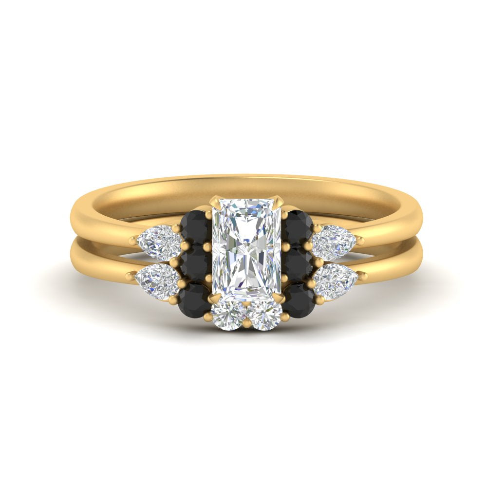 pear-accent-black-diamond-radiant-cut-wedding-ring-set-in-FD9289RAGBLACK-ANGLE3-NL-YG