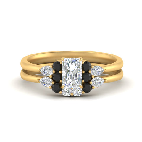 pear-accent-black-diamond-radiant-cut-wedding-ring-set-in-FD9289RAGBLACK-ANGLE3-NL-YG