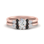 Load image into Gallery viewer, pear-accent-black-diamond-round-cut-wedding-ring-set-in-FD9289ROGBLACK-ANGLE3-NL-RG
