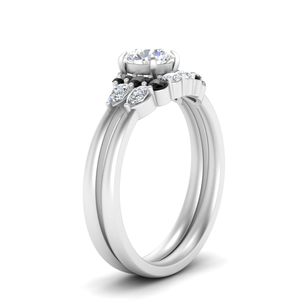 pear-accent-black-diamond-round-cut-wedding-ring-set-in-FD9289ROGBLACK-ANGLE3-NL-WG