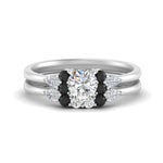 Load image into Gallery viewer, pear-accent-black-diamond-round-cut-wedding-ring-set-in-FD9289ROGBLACK-ANGLE3-NL-WG
