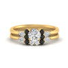 Load image into Gallery viewer, pear-accent-black-diamond-round-cut-wedding-ring-set-in-FD9289ROGBLACK-ANGLE3-NL-YG
