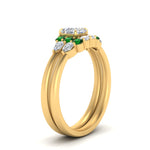 Load image into Gallery viewer, pear-accent-emerald-asscher-cut-wedding-ring-set-in-FD9289ASGEMGR-ANGLE3-NL-YG
