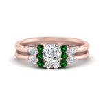 Load image into Gallery viewer, pear-accent-emerald-cushion-cut-wedding-ring-set-in-FD9289CUGEMGR-ANGLE3-NL-RG
