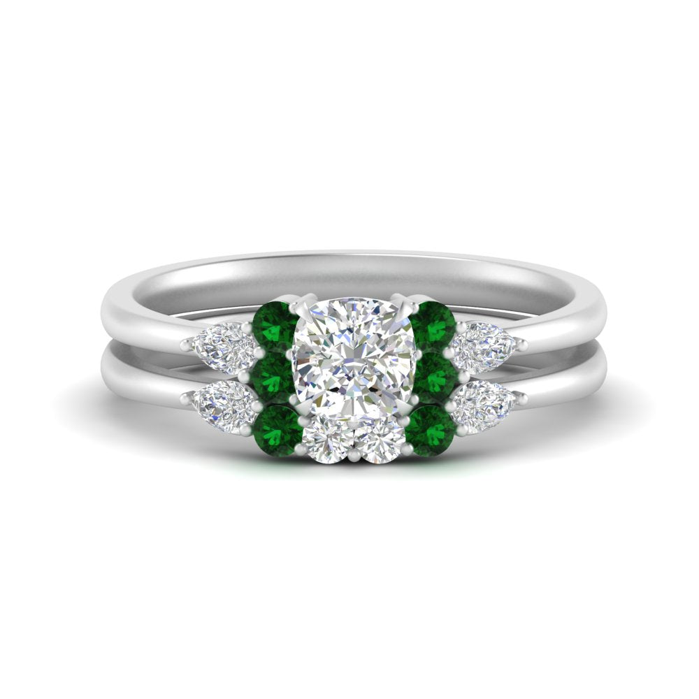 pear-accent-emerald-cushion-cut-wedding-ring-set-in-FD9289CUGEMGR-ANGLE3-NL-WG