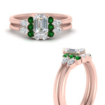 Load image into Gallery viewer, pear-accent-emerald-emerald-cut-wedding-ring-set-in-FD9289EMGEMGR-ANGLE3-NL-RG
