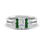 Load image into Gallery viewer, pear-accent-emerald-emerald-cut-wedding-ring-set-in-FD9289EMGEMGR-ANGLE3-NL-WG
