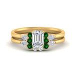 Load image into Gallery viewer, pear-accent-emerald-emerald-cut-wedding-ring-set-in-FD9289EMGEMGR-ANGLE3-NL-YG
