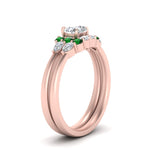 Load image into Gallery viewer, pear-accent-emerald-heart-shaped-wedding-ring-set-in-FD9289HTGEMGR-ANGLE3-NL-RG
