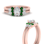 Load image into Gallery viewer, pear-accent-emerald-heart-shaped-wedding-ring-set-in-FD9289HTGEMGR-ANGLE3-NL-RG

