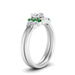 Load image into Gallery viewer, pear-accent-emerald-heart-shaped-wedding-ring-set-in-FD9289HTGEMGR-ANGLE3-NL-WG

