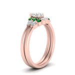 Load image into Gallery viewer, pear-accent-emerald-pear-shaped-wedding-ring-set-in-FD9289PEGEMGR-ANGLE3-NL-RG
