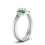 Load image into Gallery viewer, pear-accent-emerald-pear-shaped-wedding-ring-set-in-FD9289PEGEMGR-ANGLE3-NL-WG
