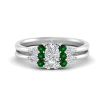 Load image into Gallery viewer, pear-accent-emerald-pear-shaped-wedding-ring-set-in-FD9289PEGEMGR-ANGLE3-NL-WG
