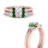 Load image into Gallery viewer, pear-accent-emerald-princess-cut-wedding-ring-set-in-FD9289PRGEMGR-ANGLE3-NL-RG