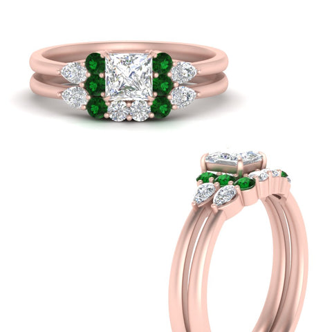 pear-accent-emerald-princess-cut-wedding-ring-set-in-FD9289PRGEMGR-ANGLE3-NL-RG