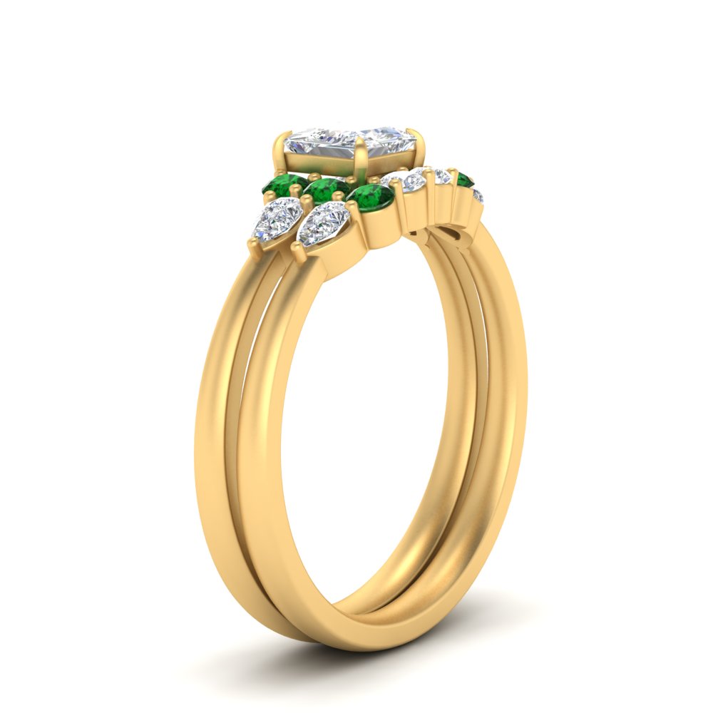 pear-accent-emerald-princess-cut-wedding-ring-set-in-FD9289PRGEMGR-ANGLE3-NL-YG