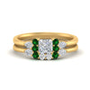 Load image into Gallery viewer, pear-accent-emerald-princess-cut-wedding-ring-set-in-FD9289PRGEMGR-ANGLE3-NL-YG