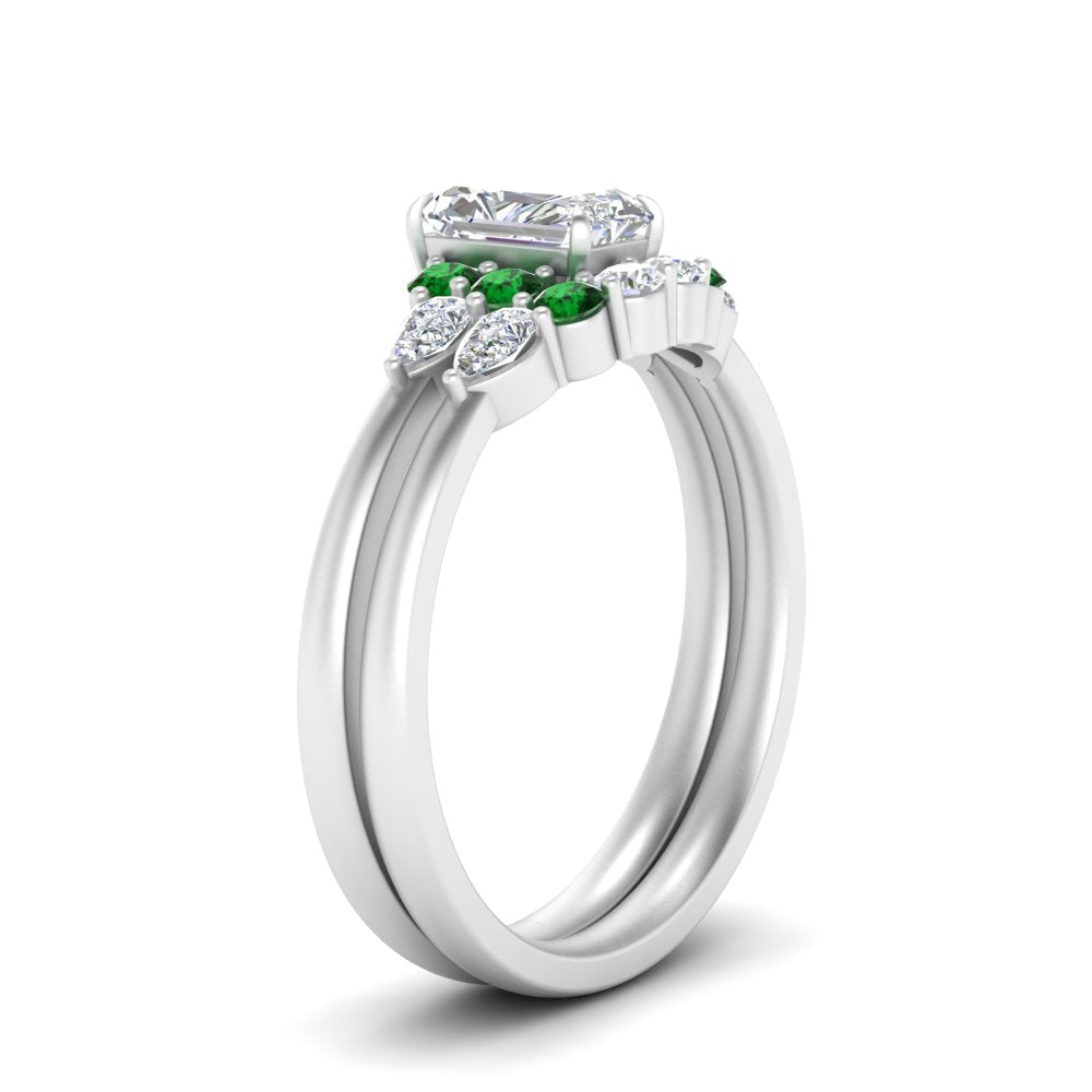 pear-accent-emerald-radiant-cut-wedding-ring-set-in-FD9289RAGEMGR-ANGLE3-NL-WG