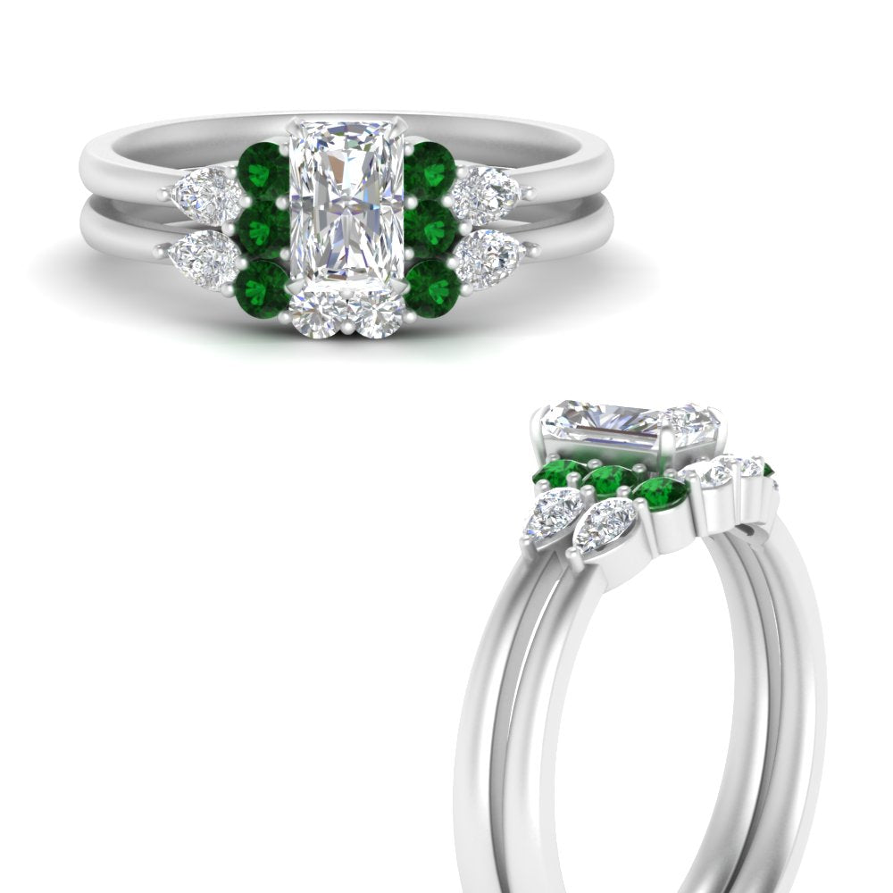 pear-accent-emerald-radiant-cut-wedding-ring-set-in-FD9289RAGEMGR-ANGLE3-NL-WG