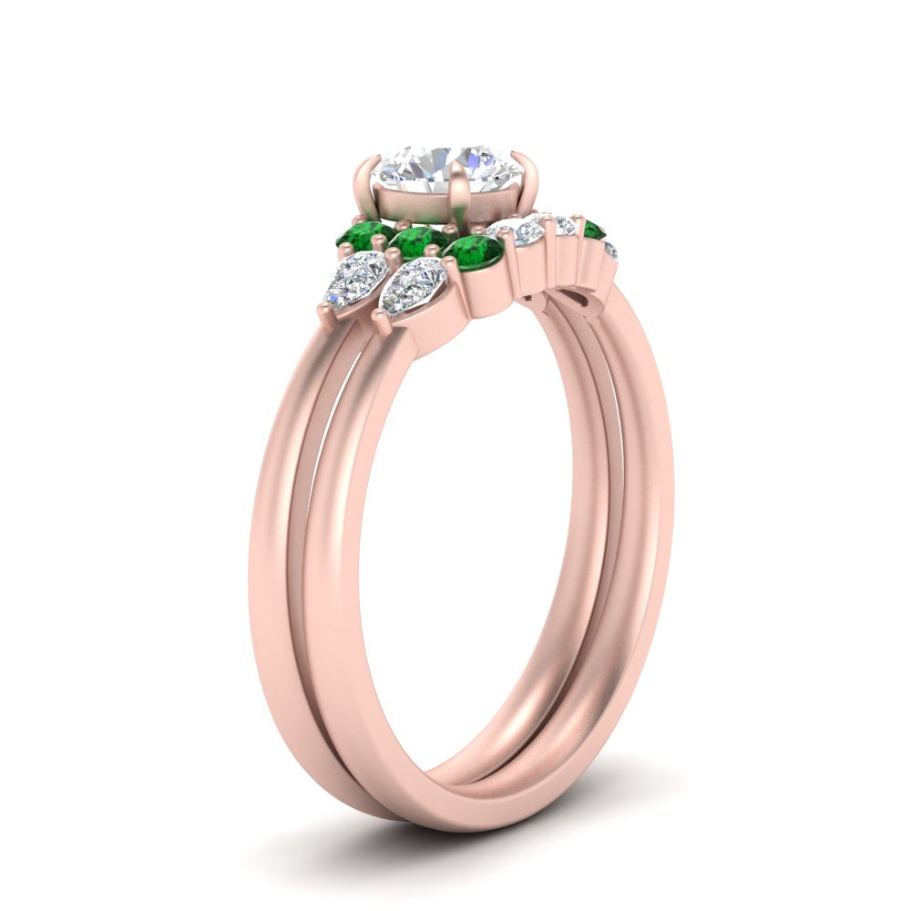 pear-accent-emerald-round-cut-wedding-ring-set-in-FD9289ROGEMGR-ANGLE3-NL-RG