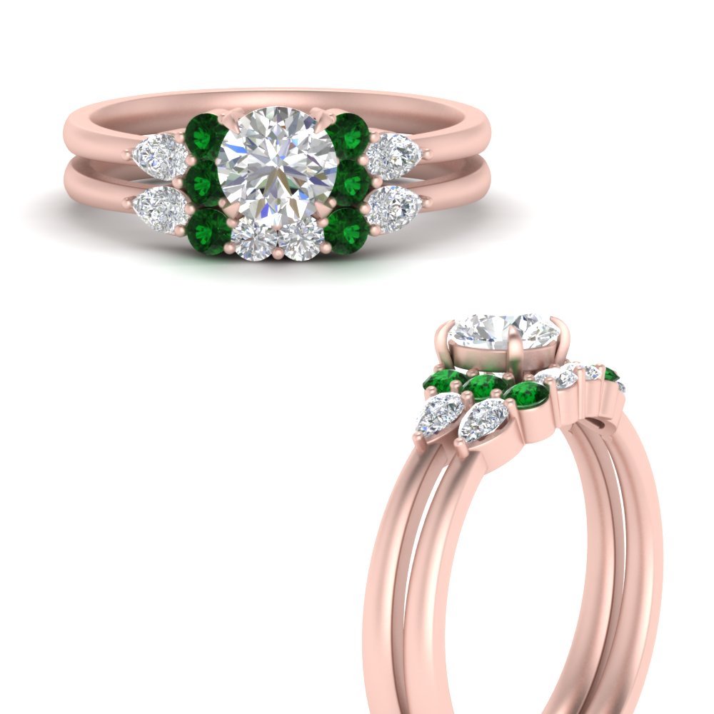 pear-accent-emerald-round-cut-wedding-ring-set-in-FD9289ROGEMGR-ANGLE3-NL-RG