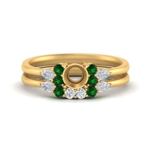 pear-accent-emerald-semi-mount-wedding-ring-set-in-FD9289SMGEMGR-ANGLE3-NL-YG