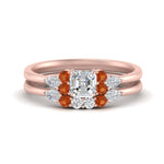 Load image into Gallery viewer, pear-accent-orange-sapphire-asscher-cut-wedding-ring-set-in-FD9289ASGSAOR-ANGLE3-NL-RG

