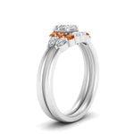 Load image into Gallery viewer, pear-accent-orange-sapphire-asscher-cut-wedding-ring-set-in-FD9289ASGSAOR-ANGLE3-NL-WG
