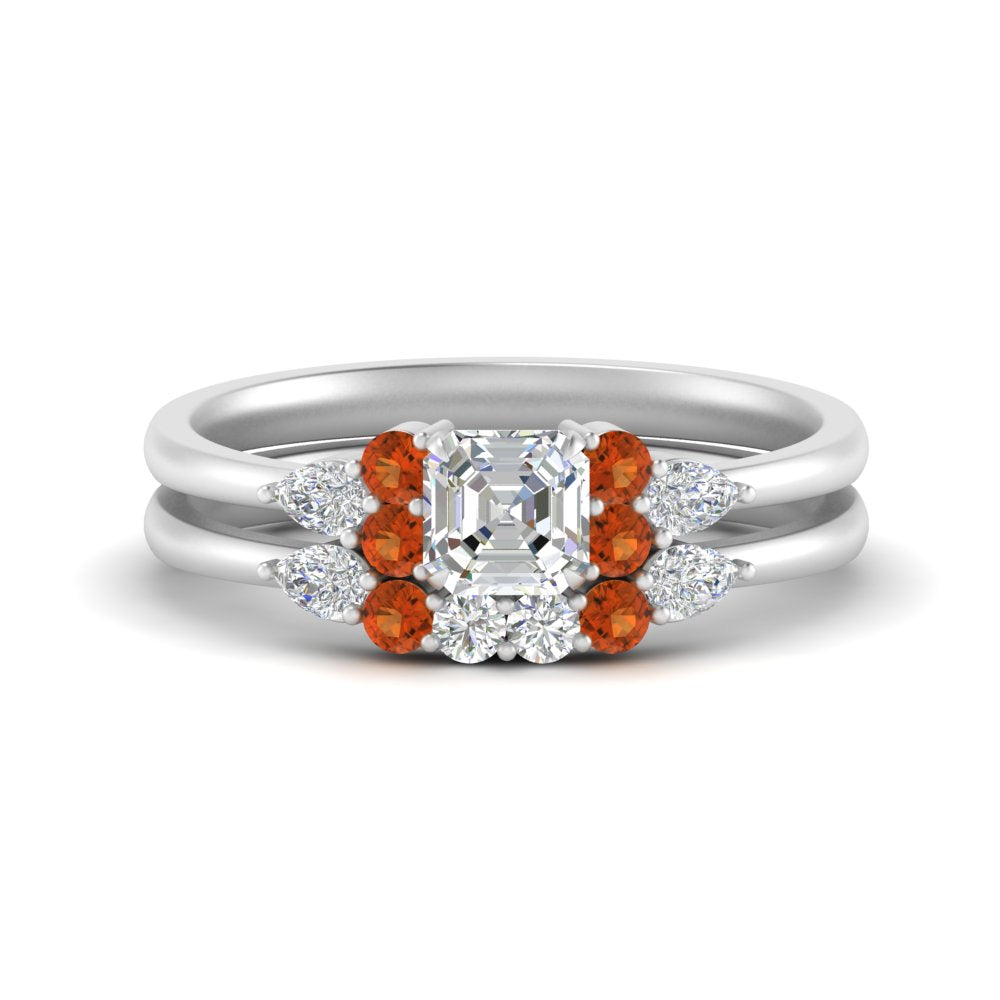 pear-accent-orange-sapphire-asscher-cut-wedding-ring-set-in-FD9289ASGSAOR-ANGLE3-NL-WG
