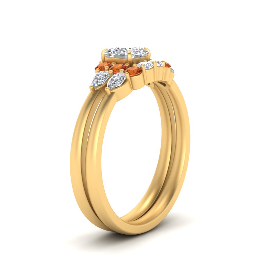 pear-accent-orange-sapphire-asscher-cut-wedding-ring-set-in-FD9289ASGSAOR-ANGLE3-NL-YG