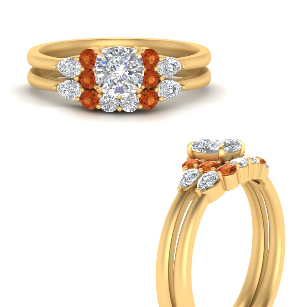 pear-accent-orange-sapphire-cushion-cut-wedding-ring-set-in-FD9289CUGSAOR-ANGLE3-NL-YG