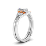 Load image into Gallery viewer, pear-accent-orange-sapphire-emerald-cut-wedding-ring-set-in-FD9289EMGSAOR-ANGLE3-NL-WG
