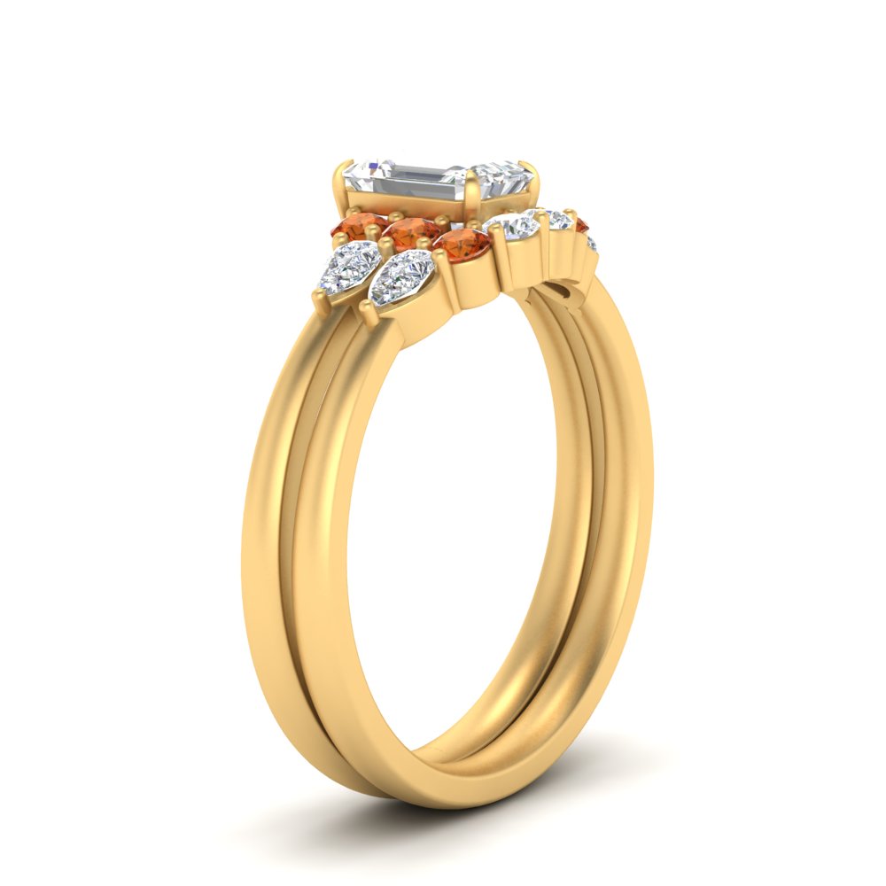 pear-accent-orange-sapphire-emerald-cut-wedding-ring-set-in-FD9289EMGSAOR-ANGLE3-NL-YG