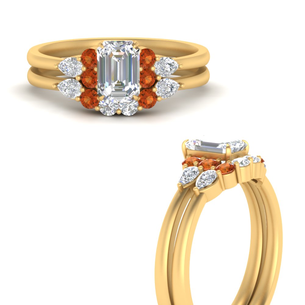 pear-accent-orange-sapphire-emerald-cut-wedding-ring-set-in-FD9289EMGSAOR-ANGLE3-NL-YG