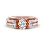 Load image into Gallery viewer, pear-accent-orange-sapphire-heart-shaped-wedding-ring-set-in-FD9289HTGSAOR-ANGLE3-NL-RG
