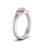 Load image into Gallery viewer, pear-accent-orange-sapphire-heart-shaped-wedding-ring-set-in-FD9289HTGSAOR-ANGLE3-NL-WG
