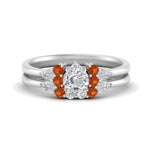 Load image into Gallery viewer, pear-accent-orange-sapphire-heart-shaped-wedding-ring-set-in-FD9289HTGSAOR-ANGLE3-NL-WG
