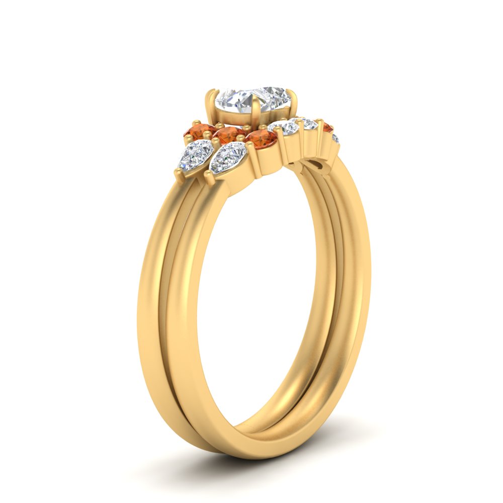 pear-accent-orange-sapphire-heart-shaped-wedding-ring-set-in-FD9289HTGSAOR-ANGLE3-NL-YG