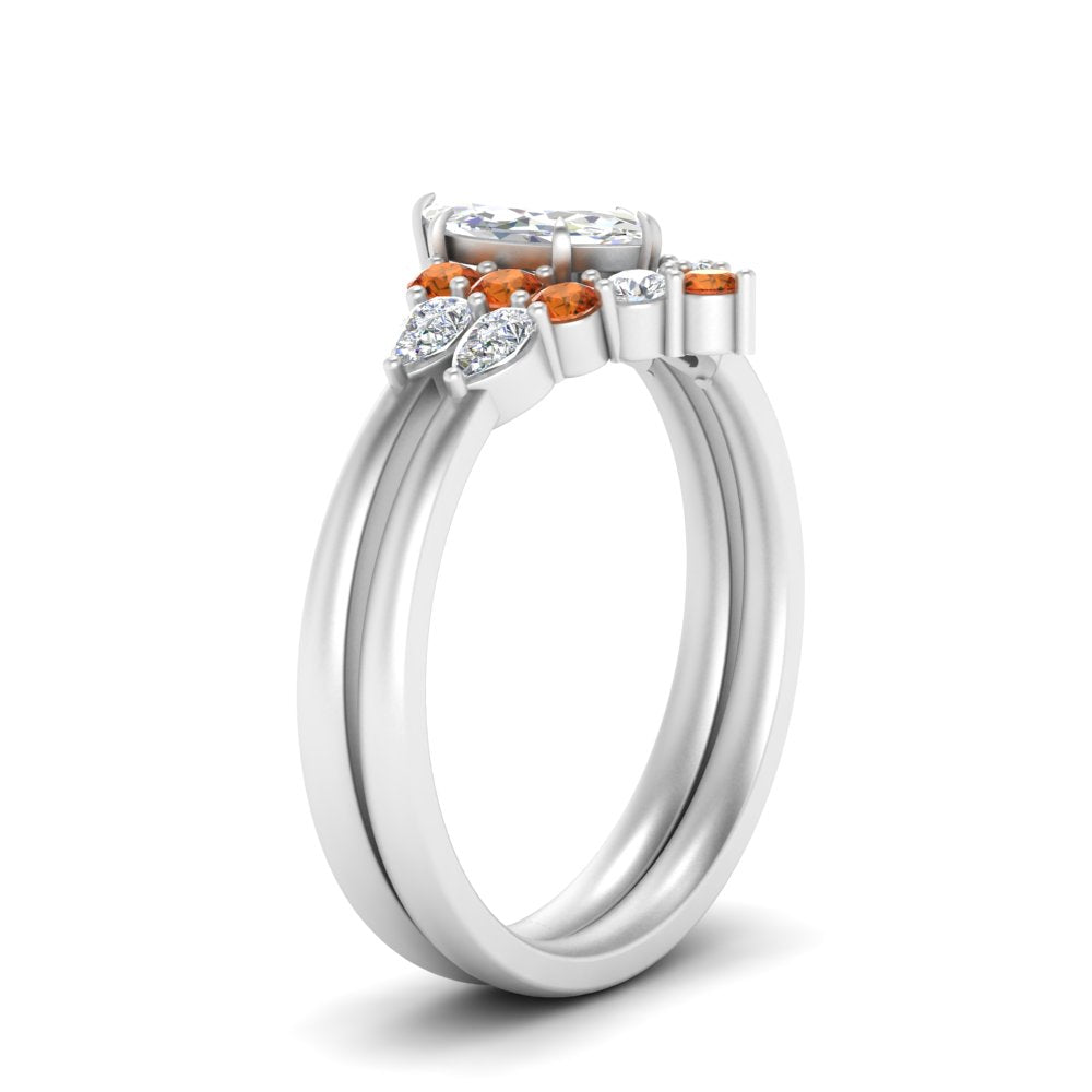 pear-accent-orange-sapphire-marquise-cut-wedding-ring-set-in-FD9289MQGSAOR-ANGLE3-NL-WG