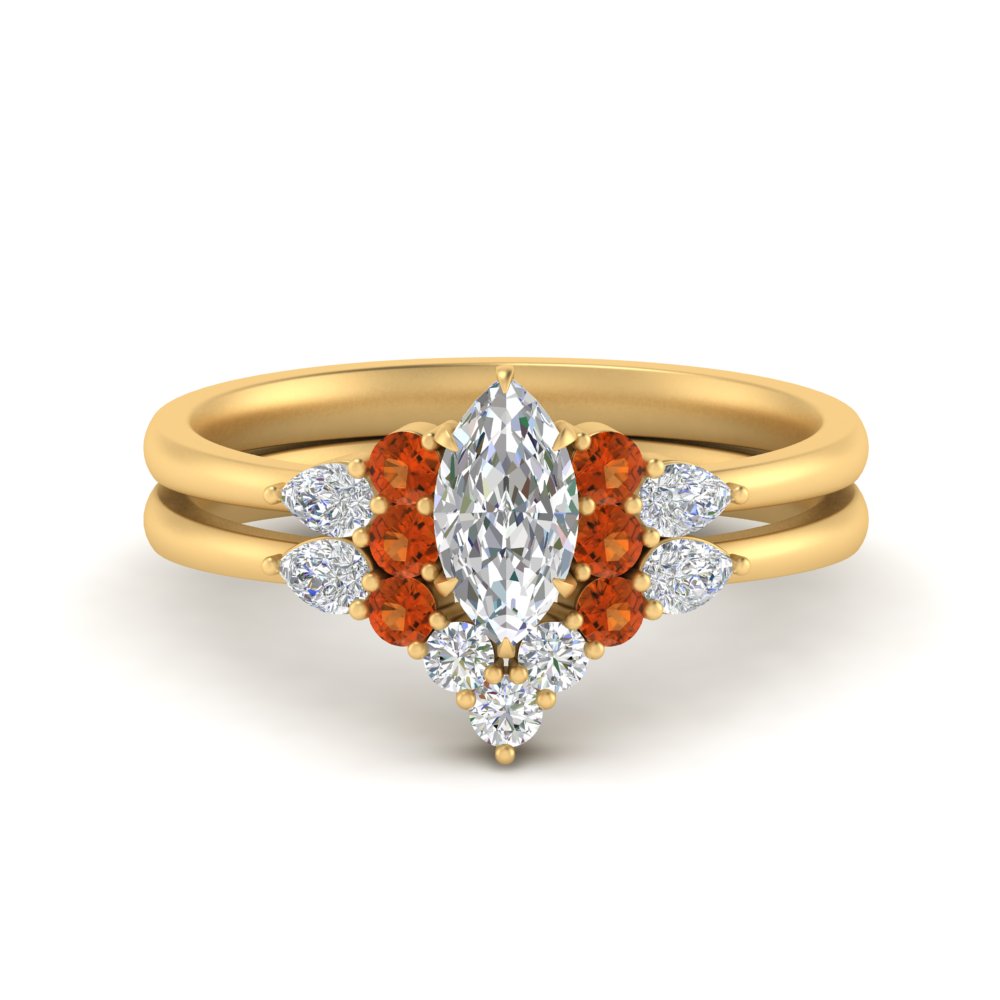 pear-accent-orange-sapphire-marquise-cut-wedding-ring-set-in-FD9289MQGSAOR-ANGLE3-NL-YG